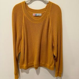 Free People Beach Cotton-blend Sweater in yellow Size L